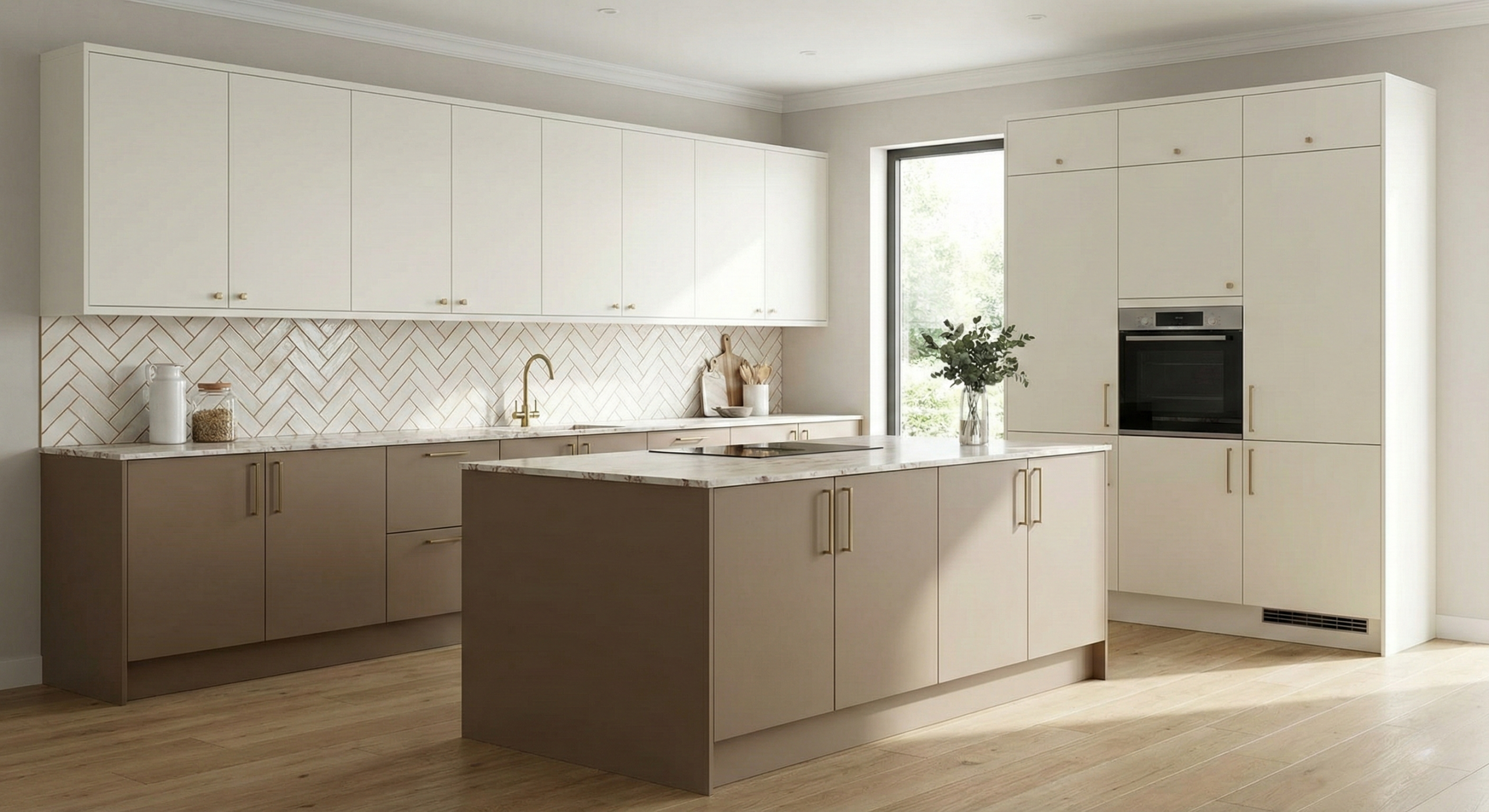 Cappuccino and Off White