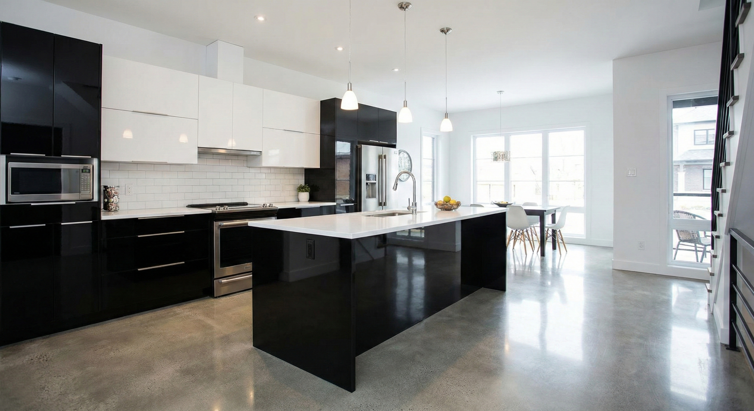 Jet Black and Pristine White