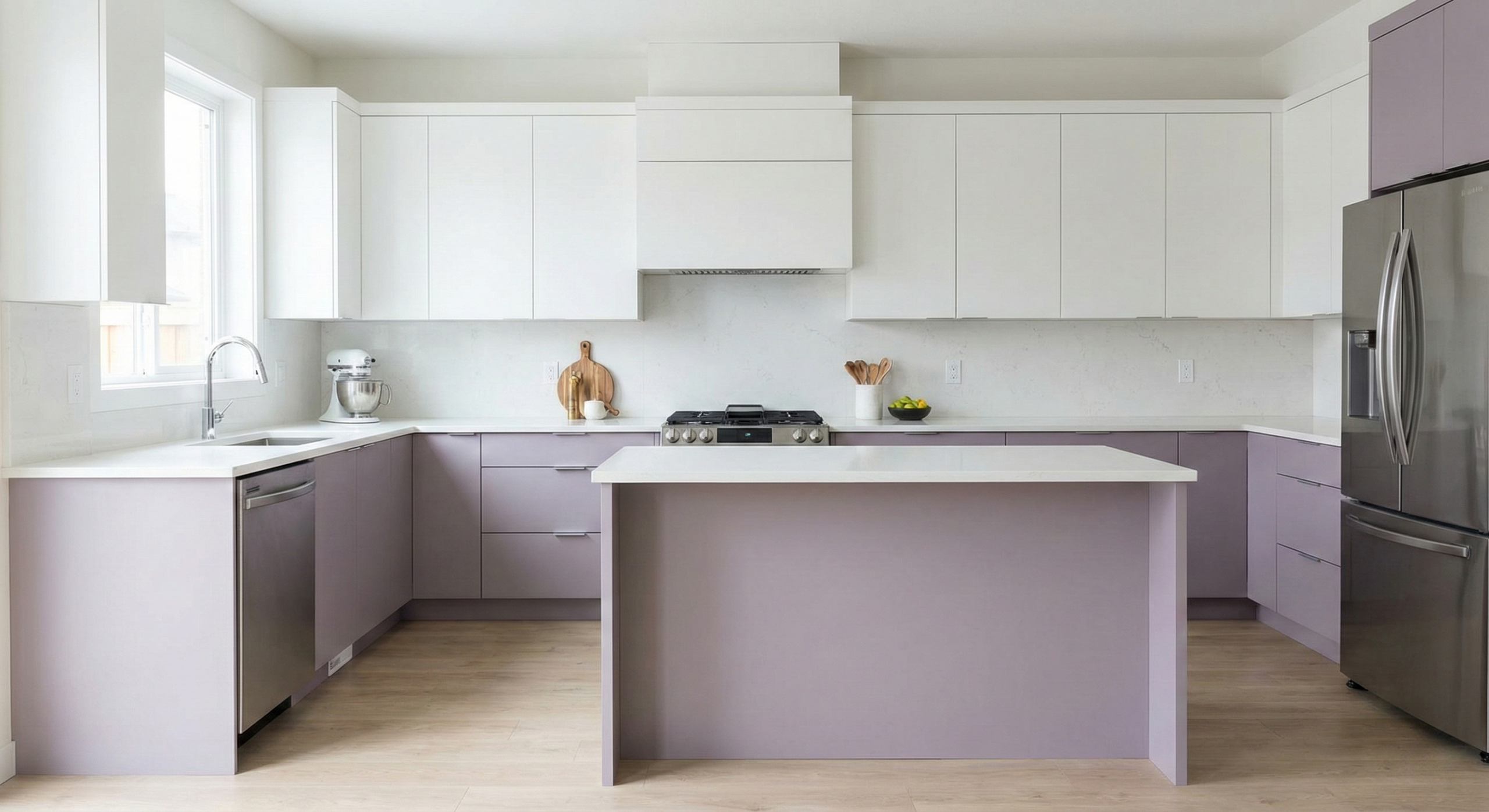 Lavender and Frost White