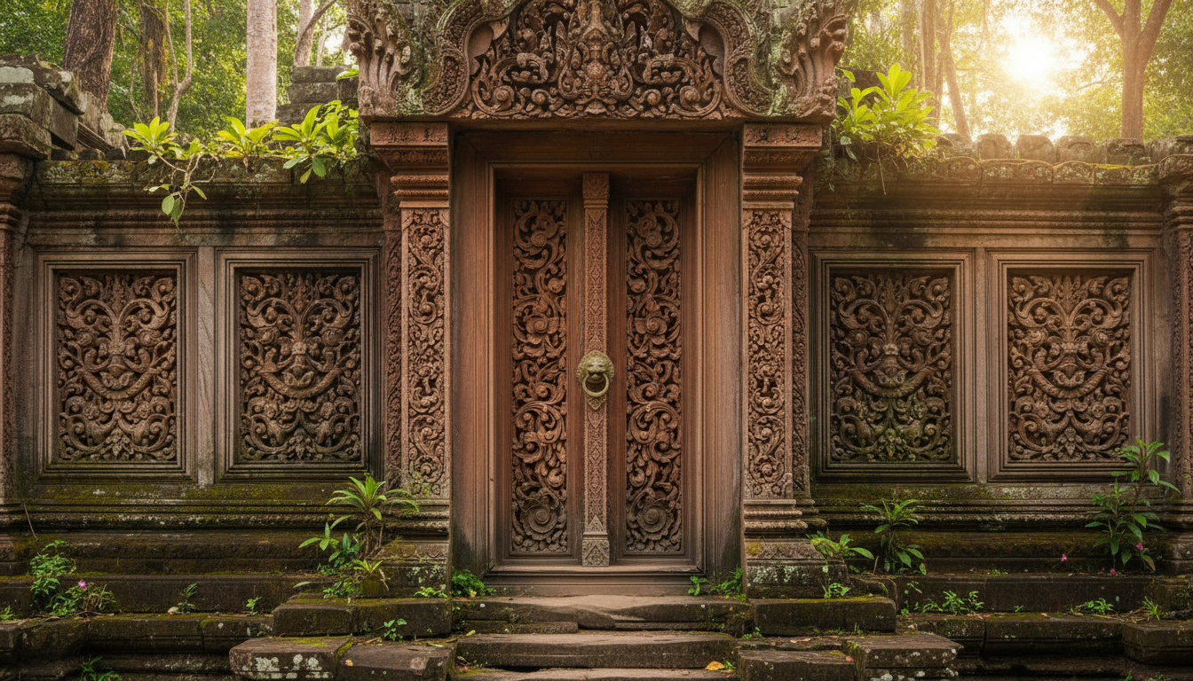 Carved Teakwood Doors