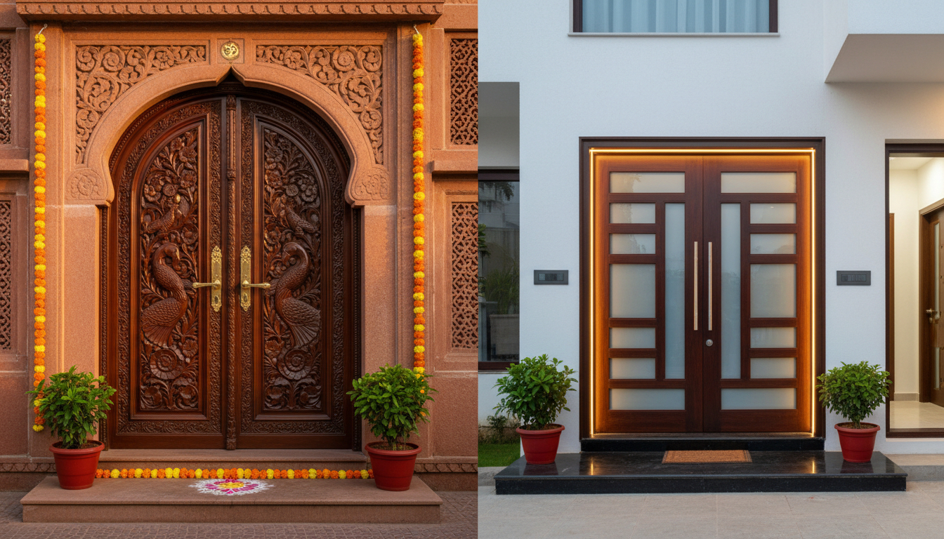 Double Main Door Designs for Indian Homes