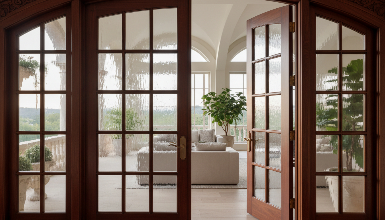 Glass-Panelled Wooden Doors