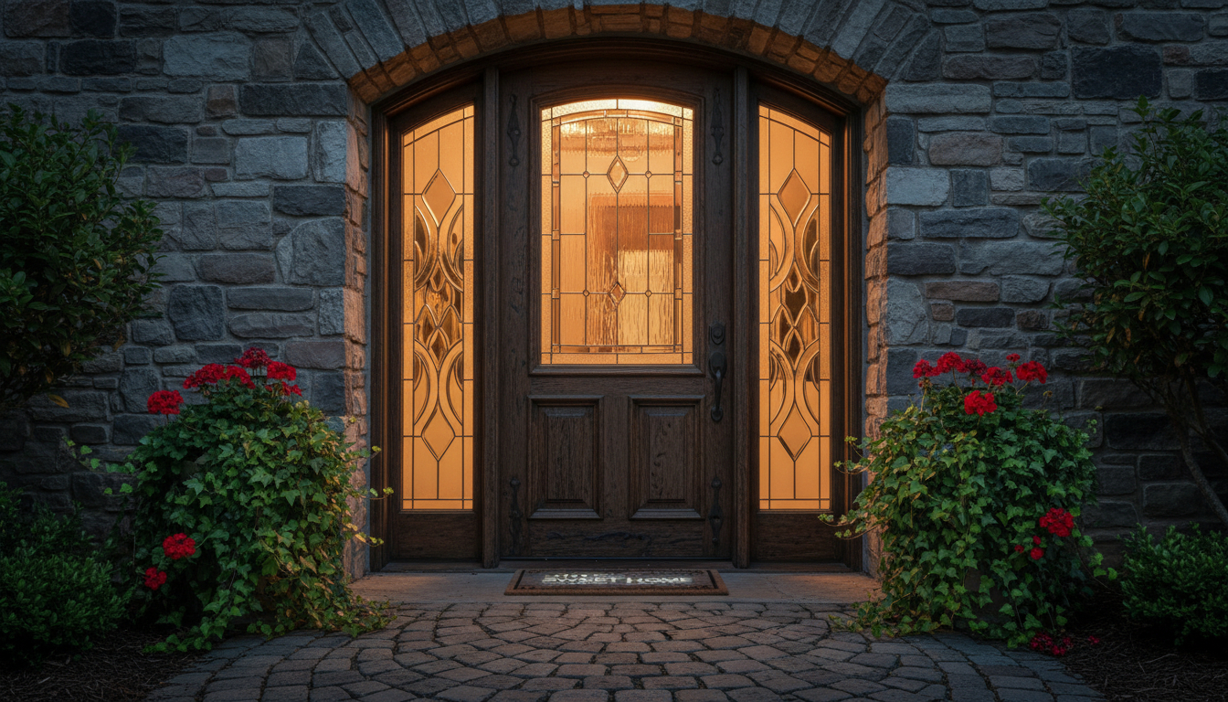 Single Door with Glass Side Panels