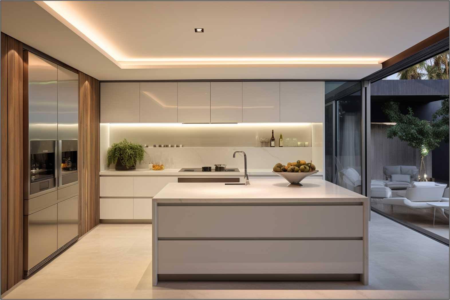 Open Kitchen with Island Counter