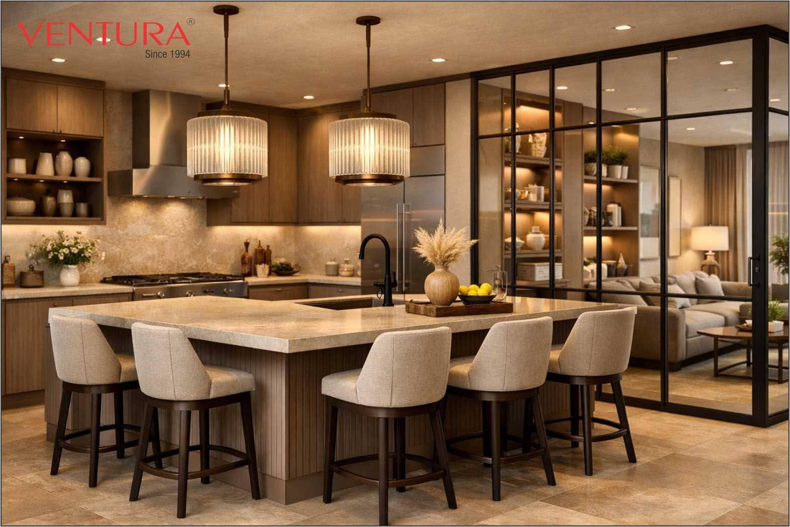 20 Modern Open Kitchen Design Ideas for 2026 | Ventura India