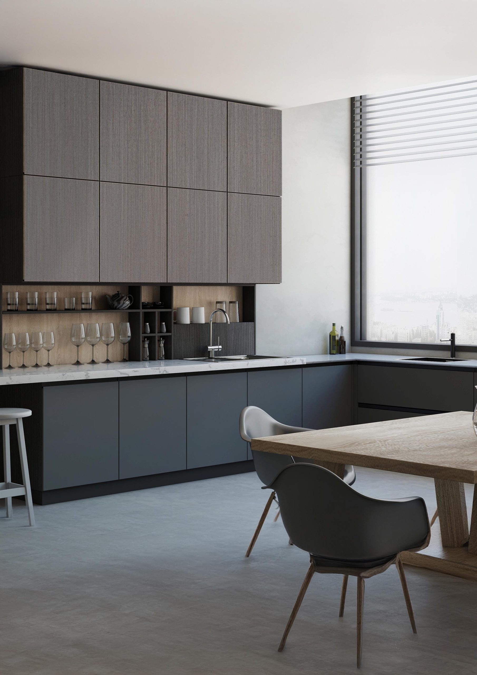 CHROME WENGE PLATINUM GREY VENEER